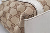 Authentic GUCCI Shoulder Hand Bag GG Canvas Leather 152458 Brown White 0555E