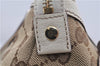 Authentic GUCCI Shoulder Hand Bag GG Canvas Leather 152458 Brown White 0555E
