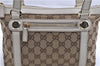 Authentic GUCCI Shoulder Hand Bag GG Canvas Leather 152458 Brown White 0555E
