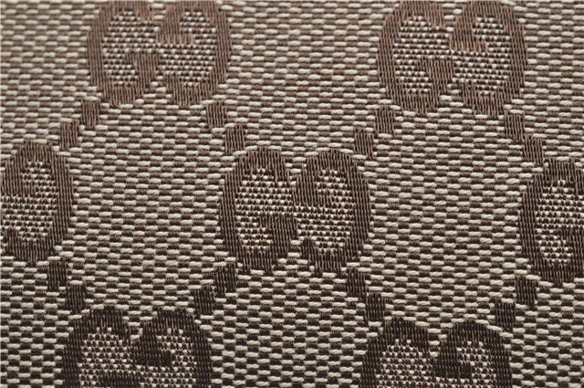 Authentic GUCCI Shoulder Hand Bag GG Canvas Leather 152458 Brown White 0555E