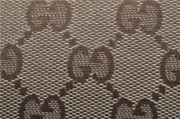 Authentic GUCCI Shoulder Hand Bag GG Canvas Leather 152458 Brown White 0555E