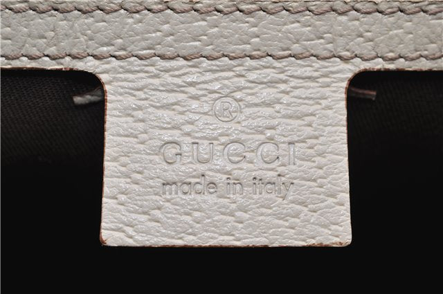 Authentic GUCCI Shoulder Hand Bag GG Canvas Leather 152458 Brown White 0555E