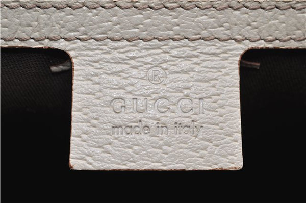 Authentic GUCCI Shoulder Hand Bag GG Canvas Leather 152458 Brown White 0555E