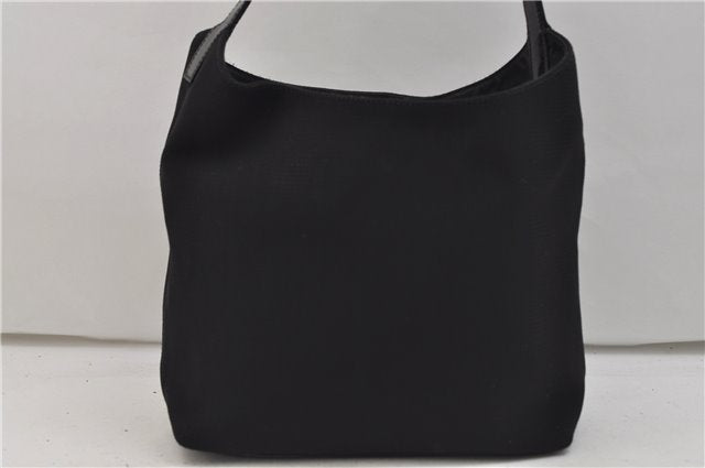 Authentic GUCCI Shoulder Hand Bag Purse Nylon Enamel 0013298 Black 0556E
