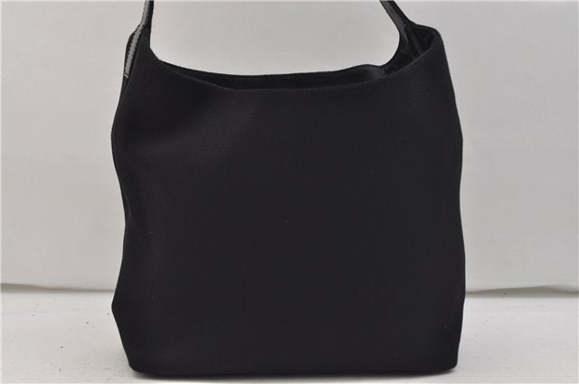 Authentic GUCCI Shoulder Hand Bag Purse Nylon Enamel 0013298 Black 0556E