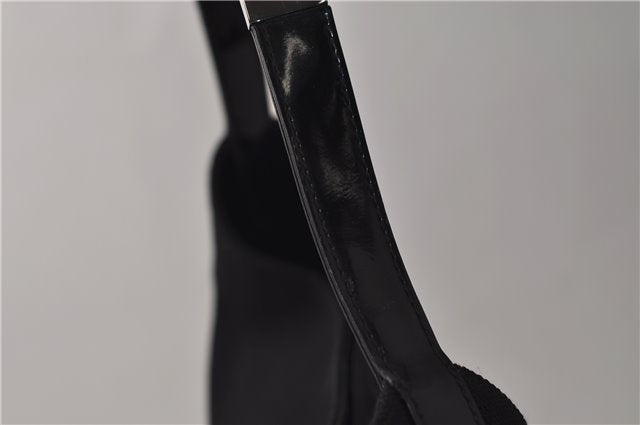 Authentic GUCCI Shoulder Hand Bag Purse Nylon Enamel 0013298 Black 0556E