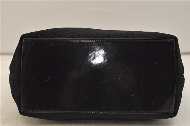 Authentic GUCCI Shoulder Hand Bag Purse Nylon Enamel 0013298 Black 0556E