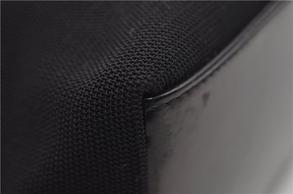 Authentic GUCCI Shoulder Hand Bag Purse Nylon Enamel 0013298 Black 0556E