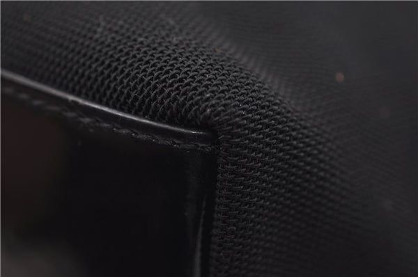 Authentic GUCCI Shoulder Hand Bag Purse Nylon Enamel 0013298 Black 0556E