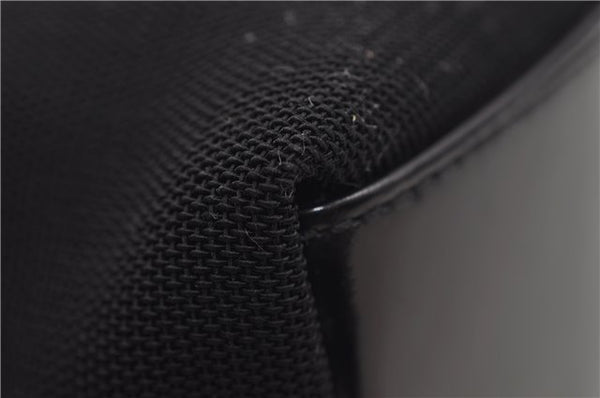 Authentic GUCCI Shoulder Hand Bag Purse Nylon Enamel 0013298 Black 0556E