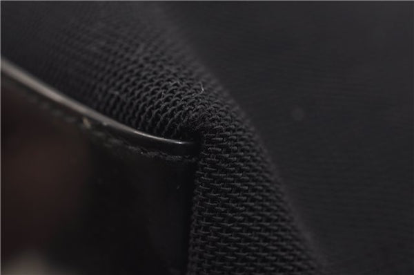 Authentic GUCCI Shoulder Hand Bag Purse Nylon Enamel 0013298 Black 0556E