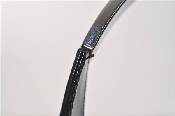 Authentic GUCCI Shoulder Hand Bag Purse Nylon Enamel 0013298 Black 0556E