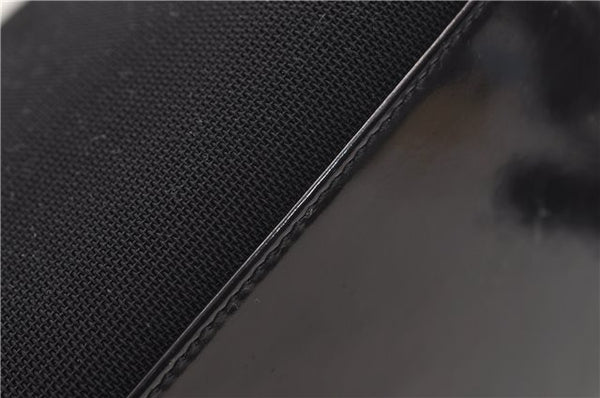 Authentic GUCCI Shoulder Hand Bag Purse Nylon Enamel 0013298 Black 0556E