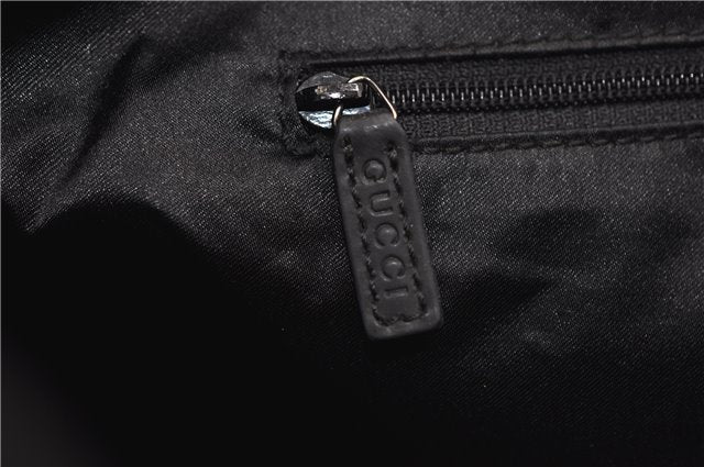 Authentic GUCCI Shoulder Hand Bag Purse Nylon Enamel 0013298 Black 0556E