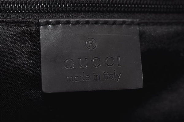 Authentic GUCCI Shoulder Hand Bag Purse Nylon Enamel 0013298 Black 0556E