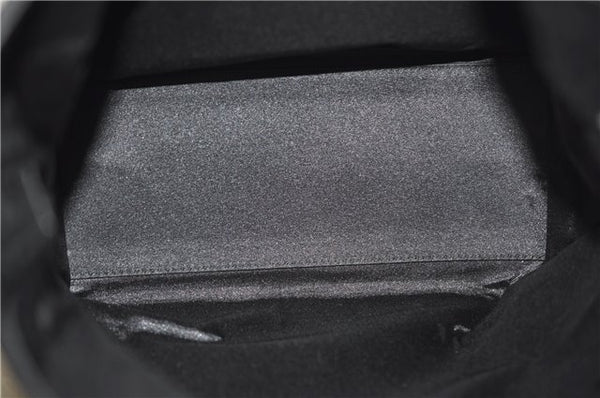 Authentic GUCCI Shoulder Hand Bag Purse Nylon Enamel 0013298 Black 0556E