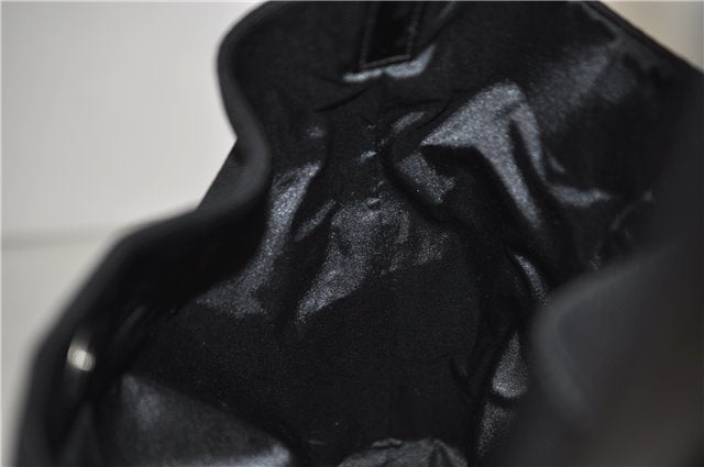 Authentic GUCCI Shoulder Hand Bag Purse Nylon Enamel 0013298 Black 0556E