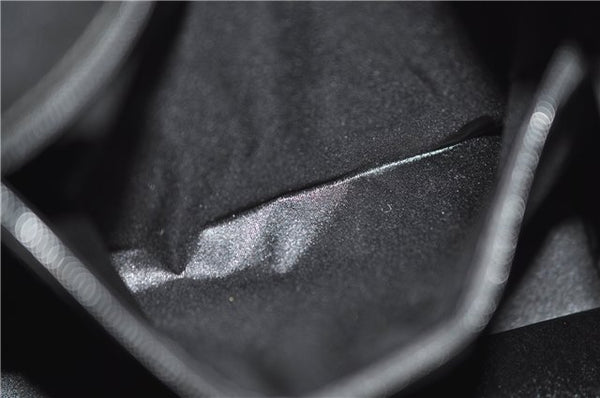 Authentic GUCCI Shoulder Hand Bag Purse Nylon Enamel 0013298 Black 0556E