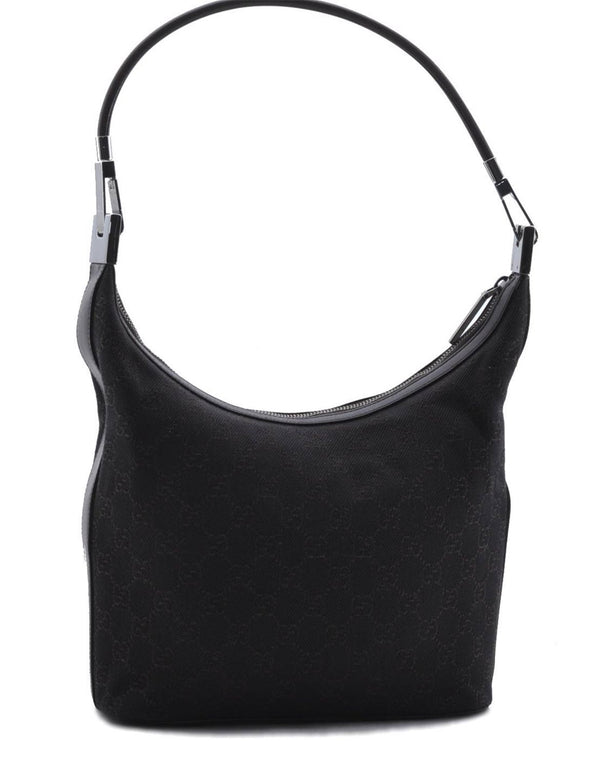 Authentic GUCCI Shoulder Hand Bag Purse GG Canvas Leather 01234 Brown 0557D