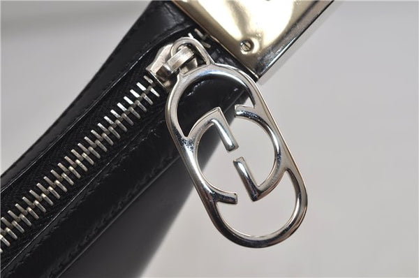 Authentic GUCCI Shoulder Hand Bag Purse Leather 0013812 Black 0557E