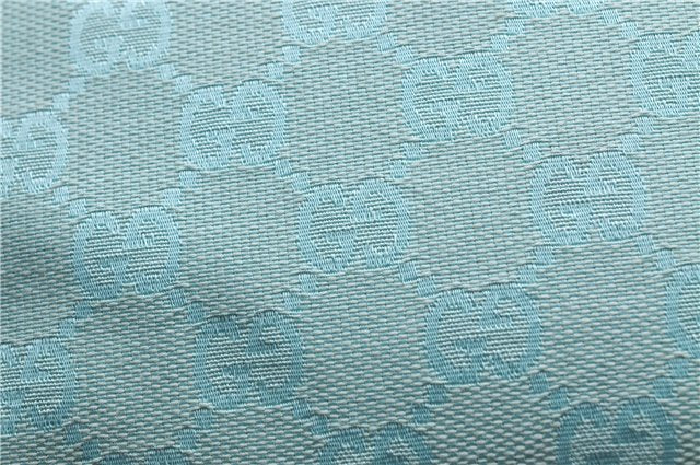 Authentic GUCCI Shoulder Hand Bag GG Canvas Leather 0014158 Light Blue 0558E