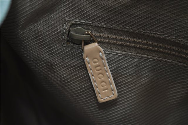 Authentic GUCCI Shoulder Hand Bag GG Canvas Leather 0014158 Light Blue 0558E