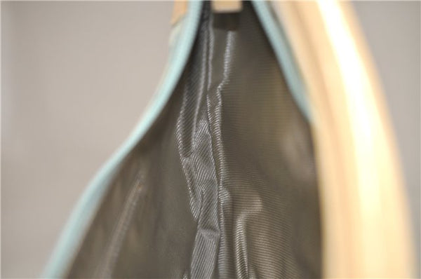 Authentic GUCCI Shoulder Hand Bag GG Canvas Leather 0014158 Light Blue 0558E