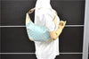 Authentic GUCCI Shoulder Hand Bag GG Canvas Leather 0014158 Light Blue 0558E