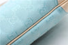 Authentic GUCCI Shoulder Hand Bag GG Canvas Leather 0014158 Light Blue 0559E