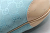 Authentic GUCCI Shoulder Hand Bag GG Canvas Leather 0014158 Light Blue 0559E