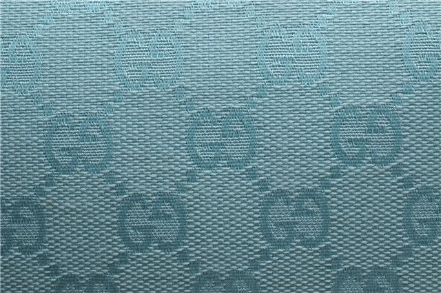 Authentic GUCCI Shoulder Hand Bag GG Canvas Leather 0014158 Light Blue 0559E