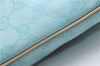 Authentic GUCCI Shoulder Hand Bag GG Canvas Leather 0014158 Light Blue 0559E