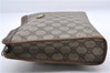 Authentic GUCCI Clutch Hand Bag Purse GG PVC Leather Brown 0560D