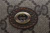 Authentic GUCCI Clutch Hand Bag Purse GG PVC Leather Brown 0560D