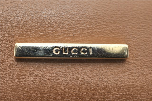 Authentic GUCCI Vintage Shoulder Hand Bag Purse Leather 0014288 Brown 0561E