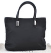 Authentic GUCCI Vintage Shoulder Tote Bag Nylon Leather Black 0562E