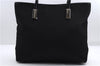 Authentic GUCCI Vintage Shoulder Tote Bag Nylon Leather Black 0562E