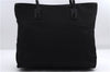 Authentic GUCCI Vintage Shoulder Tote Bag Nylon Leather Black 0562E