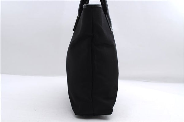 Authentic GUCCI Vintage Shoulder Tote Bag Nylon Leather Black 0562E