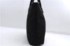 Authentic GUCCI Vintage Shoulder Tote Bag Nylon Leather Black 0562E