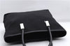 Authentic GUCCI Vintage Shoulder Tote Bag Nylon Leather Black 0562E