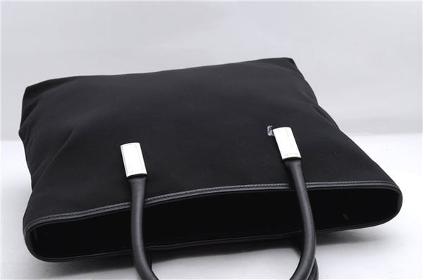 Authentic GUCCI Vintage Shoulder Tote Bag Nylon Leather Black 0562E