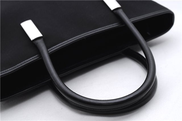 Authentic GUCCI Vintage Shoulder Tote Bag Nylon Leather Black 0562E
