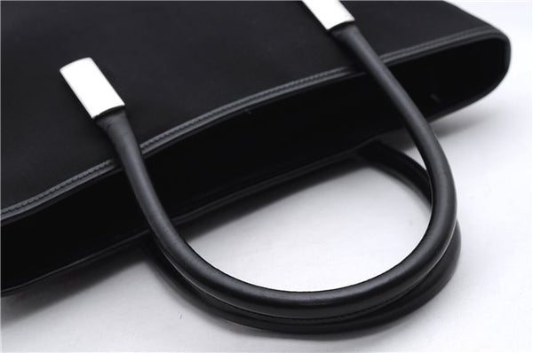Authentic GUCCI Vintage Shoulder Tote Bag Nylon Leather Black 0562E