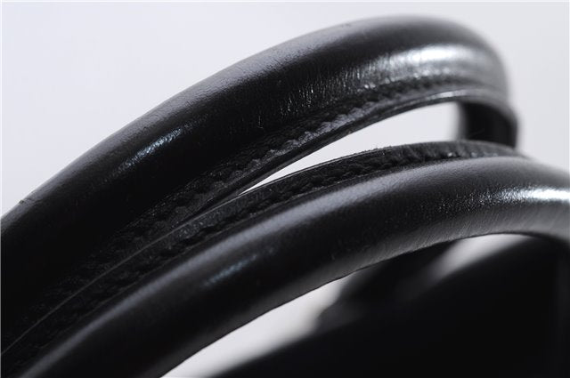 Authentic GUCCI Vintage Shoulder Tote Bag Nylon Leather Black 0562E