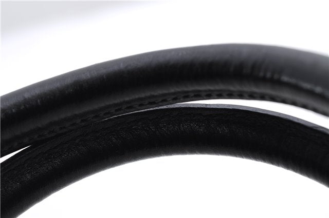 Authentic GUCCI Vintage Shoulder Tote Bag Nylon Leather Black 0562E