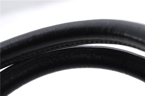 Authentic GUCCI Vintage Shoulder Tote Bag Nylon Leather Black 0562E