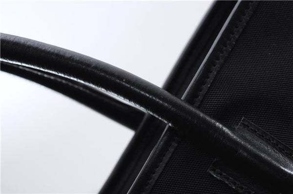 Authentic GUCCI Vintage Shoulder Tote Bag Nylon Leather Black 0562E