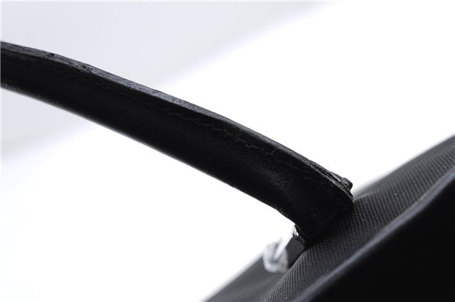 Authentic GUCCI Vintage Shoulder Tote Bag Nylon Leather Black 0562E