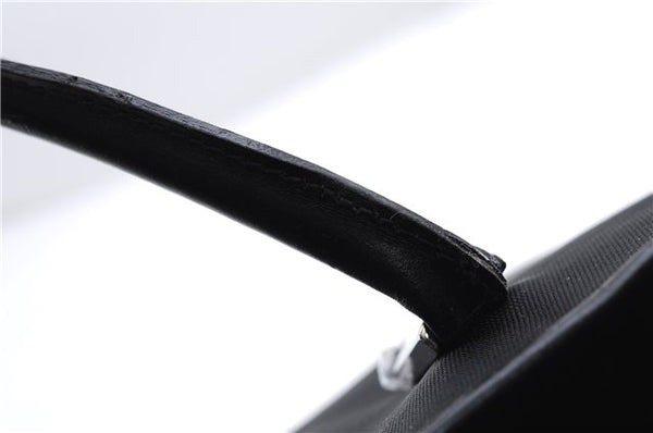 Authentic GUCCI Vintage Shoulder Tote Bag Nylon Leather Black 0562E